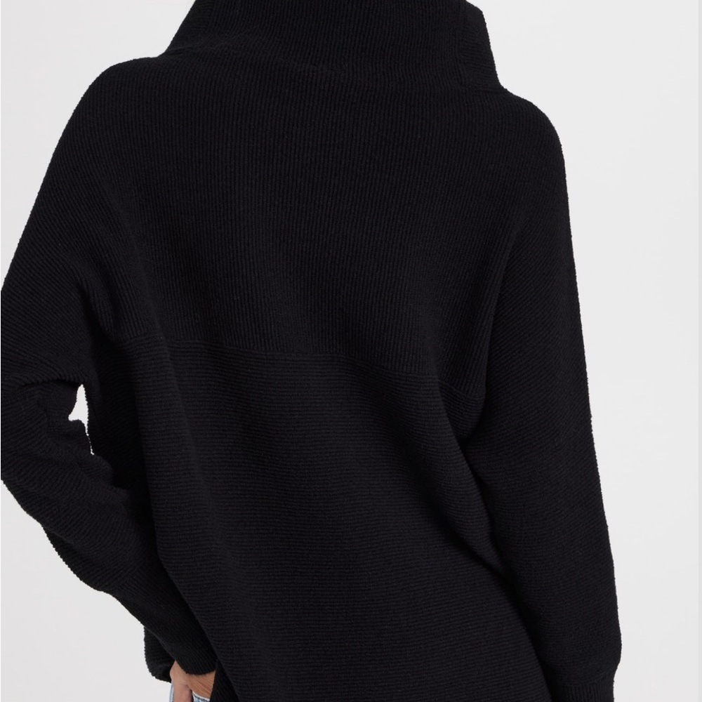 Free People Black Ottoman Slouchy Sweater Sz S - Picture 3 of 8